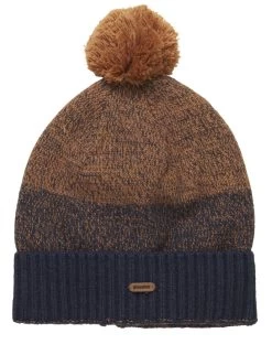 Minymo Strickmütze Blockstreifen Wintermütze Beanie Mit Bommel