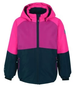 Color Kids Mädchen Winterjacke Pink/navy Skijacke Wasserdicht