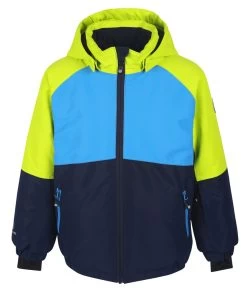Color Kids Jungen Winterjacke Skijacke Blue/lime Wasserdicht
