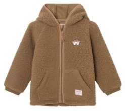 Mini A Ture X Affenzahn Fleecejacke Anno Affe Hellbraun