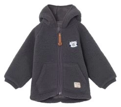 Mini A Ture X Affenzahn Fleecejacke Anno Bär Dunkelgrau