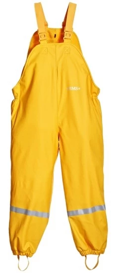 BMS Thermo Matschhose Mit Trägern Gelb Mit Fleecefutter