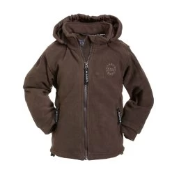 BMS Fleecejacke Braun Antarctic-Fleece Mit Kapuze
