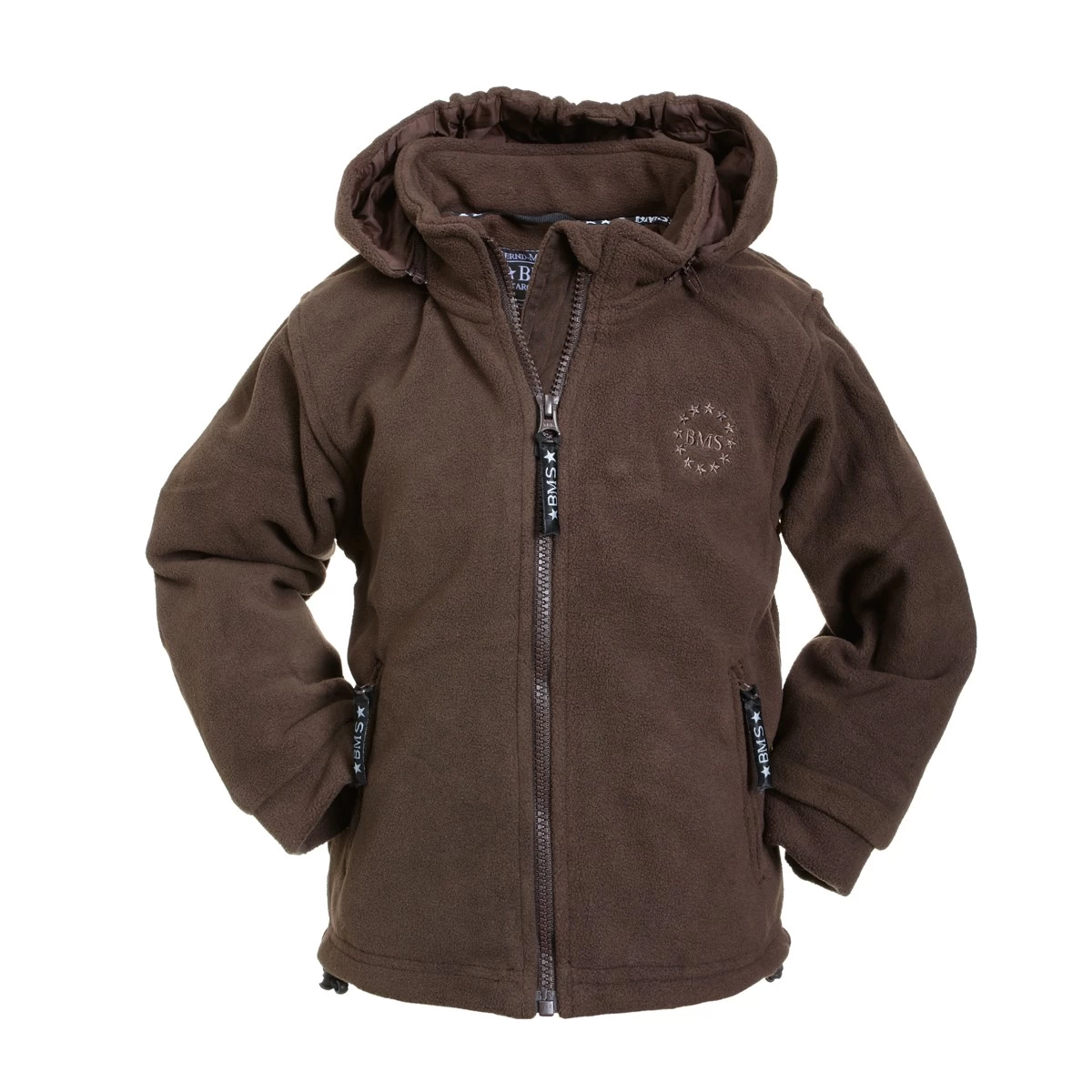 BMS Fleecejacke Braun Antarctic-Fleece Mit Kapuze 3 BMS Fleecejacke Braun Antarctic-Fleece Mit Kapuze