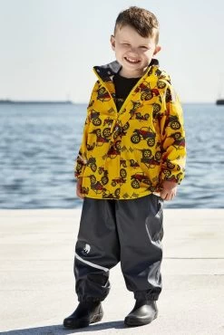 CeLaVi Regen-Set Gelb/schwarz Autos -Kindermode – Einfach machen. Celavi autos gelb regenset 1280x1280