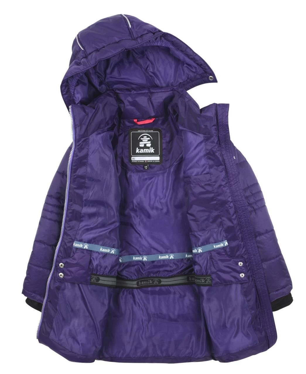 Kamik LYLA Mädchen Thermo Steppmantel Lila Extra Warm 4 Kamik LYLA Mädchen Thermo Steppmantel Lila Extra Warm – Bild 2