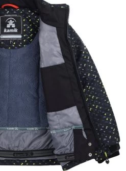 Kamik BENNON NON STOP Kinder Thermo Winterjacke Schwarz -Kindermode – Einfach machen. Kamik V6 6873 BENJI NON STOP black 7 1280x1280