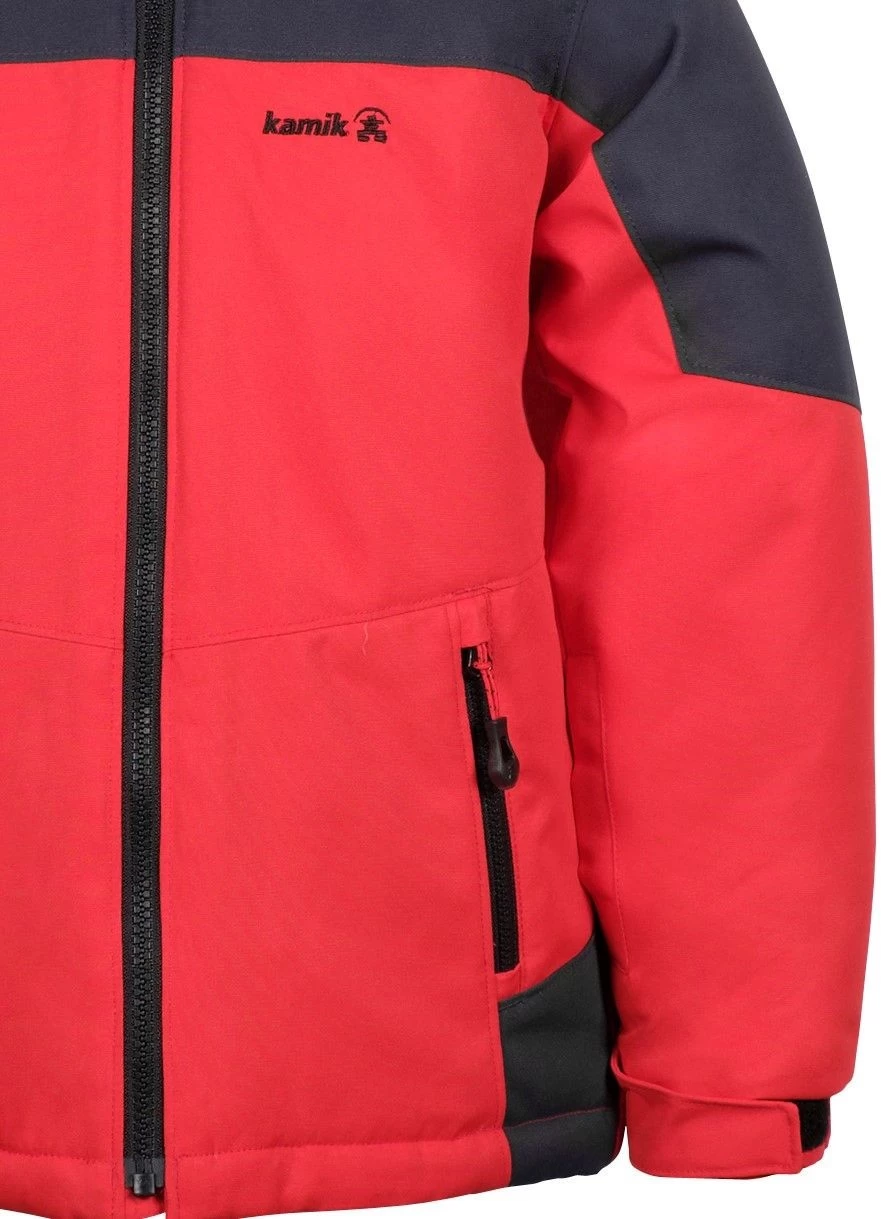 Kamik BOWEN Rot/dunkelgrau Kinder Winterjacke 4 Kamik BOWEN Rot/dunkelgrau Kinder Winterjacke – Bild 2