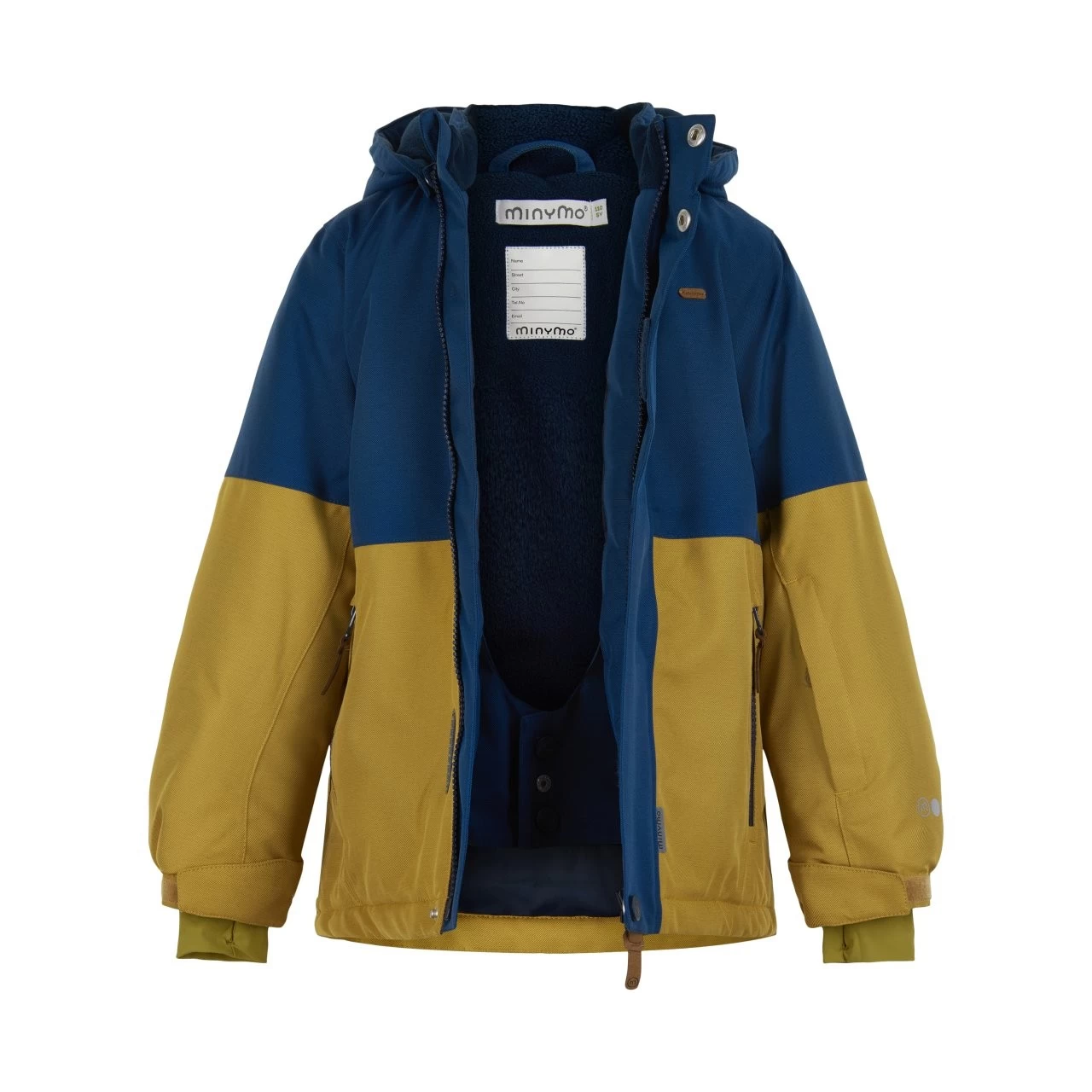 Minymo Winter Outdoorjacke Blau/gelb Wasserdicht 4 Minymo Winter Outdoorjacke Blau/gelb Wasserdicht – Bild 2