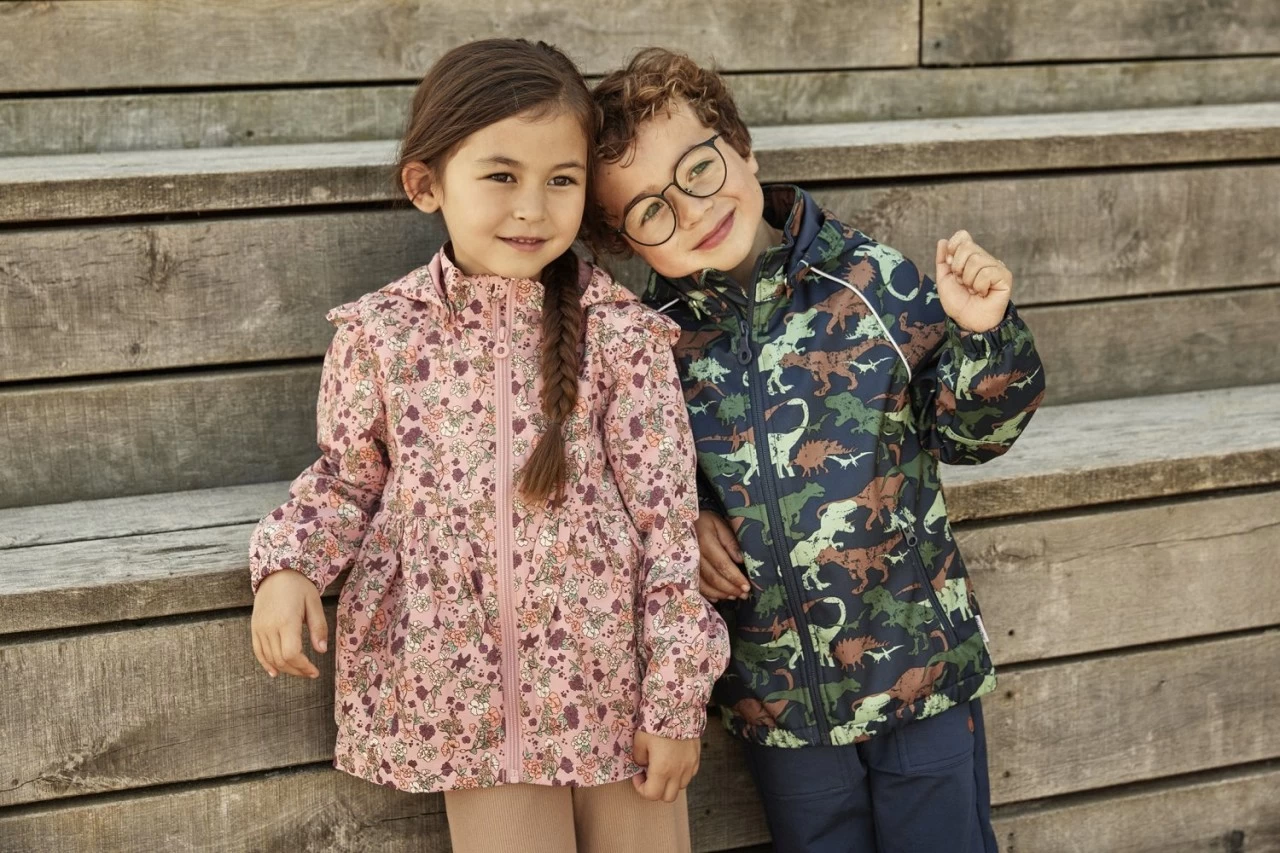 Minymo Jungen Softshelljacke Dinos Blau/grün 5 Minymo Jungen Softshelljacke Dinos Blau/grün – Bild 3