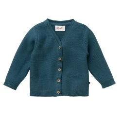 People Wear Organic Strickjacke Petrol Melange