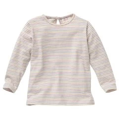 People Wear Organic Mädchen Langarmshirt Bunt Geringelt