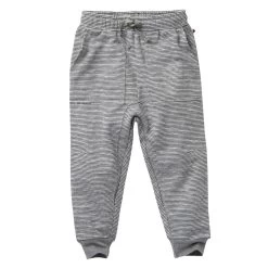 People Wear Organic Sweat-Hose Jogginghose Grau/ecru Gestreift