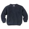 People Wear Organic Strick Pullover Dunkelblau Melange Gerippt Bio-Baumwolle -Kindermode – Einfach machen. People Wear Organic 2222050 7930 1 1280x1280