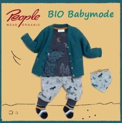 People Wear Organic Strickjacke Petrol Melange -Kindermode – Einfach machen. People Wear Organic baby Herbst 21 1280x1280