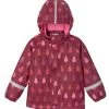 Reima Koski Mädchen Regenjacke Jam Red Mit Fleecefutter