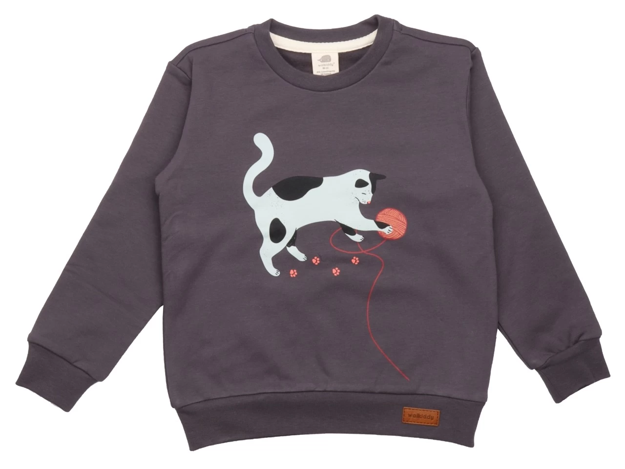 Walkiddy Sweatshirt Katze Playful Cat Anthrazit 3 Walkiddy Sweatshirt Katze Playful Cat Anthrazit