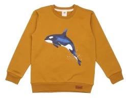 Walkiddy Sweatshirt Orca Curry Schwertwal