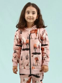 Walkiddy Sweatjacke Beauty Horses Rosa Kapuzenjacke Pferde -Kindermode – Einfach machen. Walkiddy Pferde Sweatjacke rosa 1280x1280