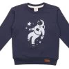 Walkiddy Sweatshirt Space Trip Astronaut Navy