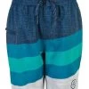 Color Kids Badeshorts Beach Shorts Türkis/blau Blockstreifen