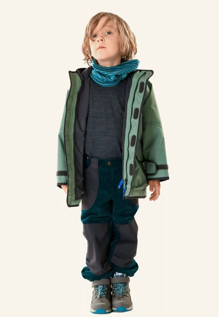 Finkid KILPI Deep Teal Kinder Outdoorhose Im Workerstil 4 Finkid KILPI Deep Teal Kinder Outdoorhose Im Workerstil – Bild 2