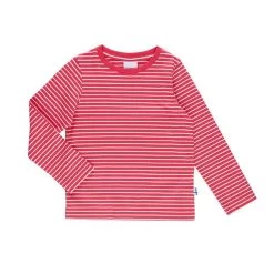 Finkid Sampo Langarmshirt Geringelt Cherry/offwhite