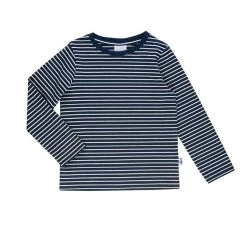 Finkid Sampo Langarmshirt Geringelt Navy/offwhite
