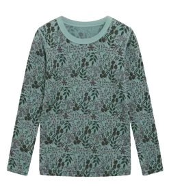 Hust & Claire Funktionsshirt Wolle-Seide Mit Wiesenblumen