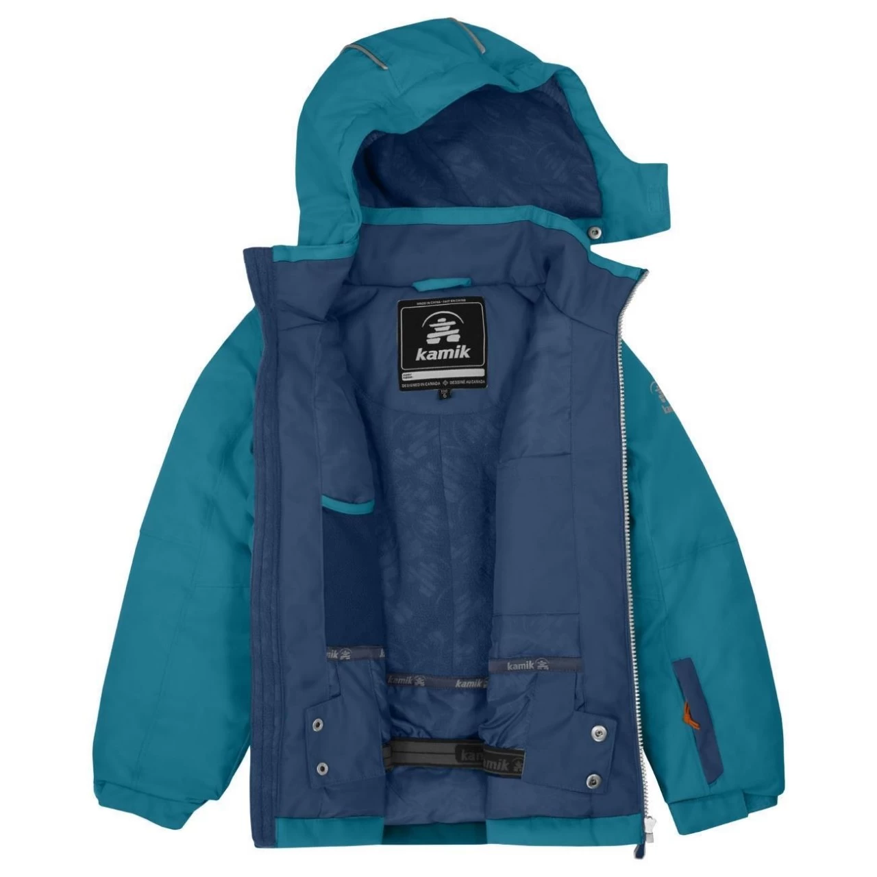 Kamik ZADE Sea Petrol Kinder Funktionsjacke 4 Kamik ZADE Sea Petrol Kinder Funktionsjacke – Bild 2
