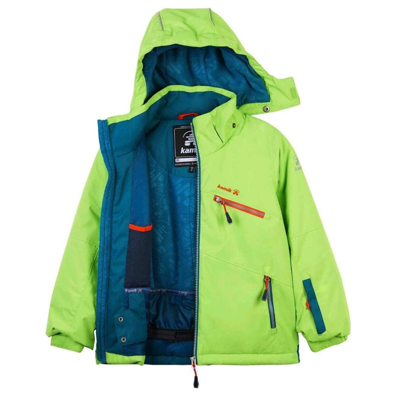 Kamik ZADE Lime Green Kinder Outdoorjacke 4 Kamik ZADE Lime Green Kinder Outdoorjacke – Bild 2