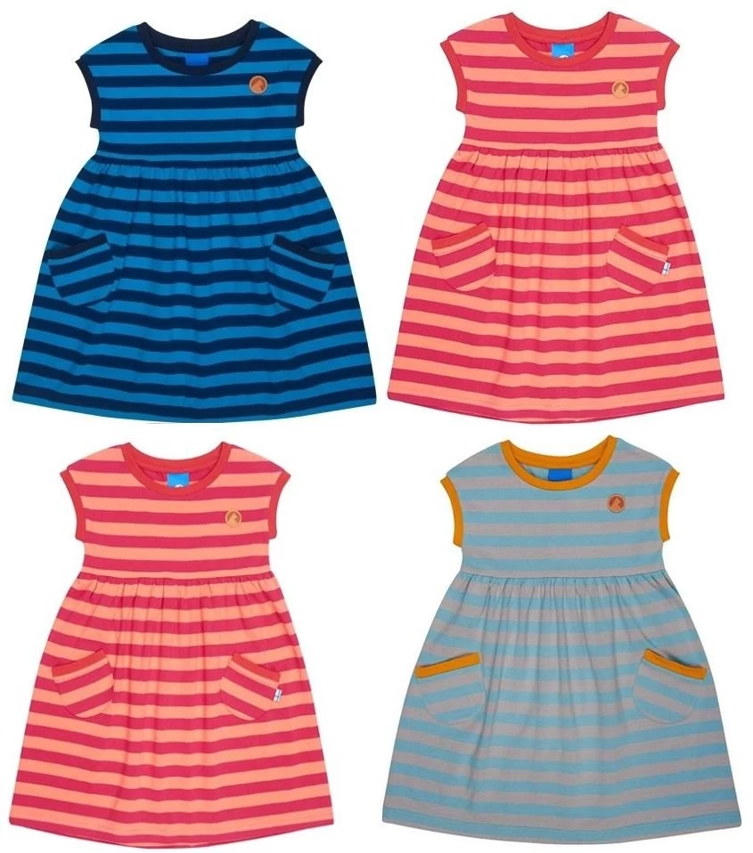 Finkid LILLI Mädchen Jerseykleid Blockstreifen 4 Finkid LILLI Mädchen Jerseykleid Blockstreifen – Bild 2