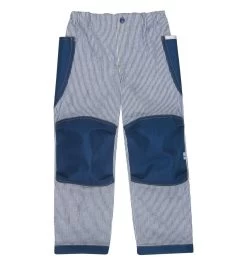 Finkid Jeanshose KUU Denim Striped/denim Mit Streifen Outdoorhose Knieverstärkt