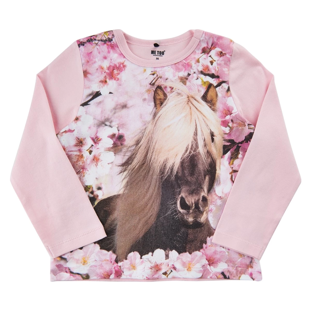 Rosa Mädchen Langarmshirt Pony 3 Rosa Mädchen Langarmshirt Pony