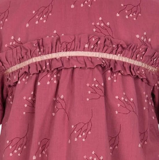 Minymo Mädchenkleid Rose Wine Flowers 4 Minymo Mädchenkleid Rose Wine Flowers – Bild 2