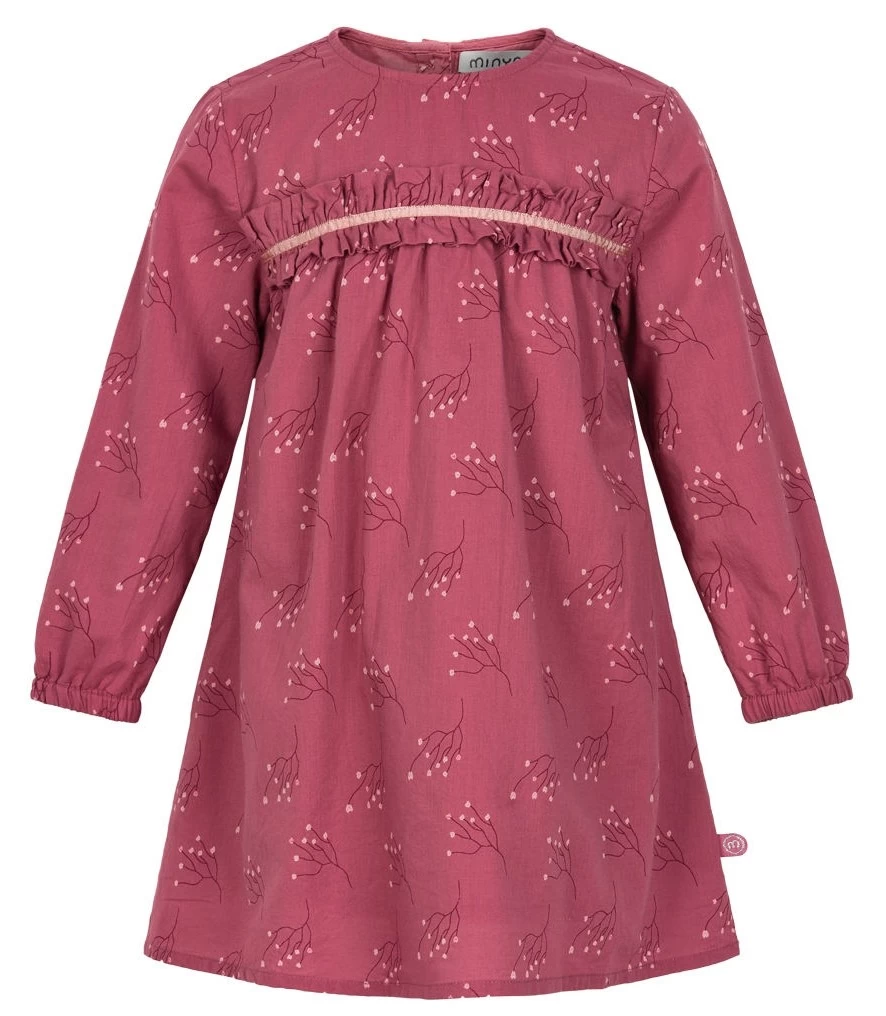 Minymo Mädchenkleid Rose Wine Flowers 3 Minymo Mädchenkleid Rose Wine Flowers