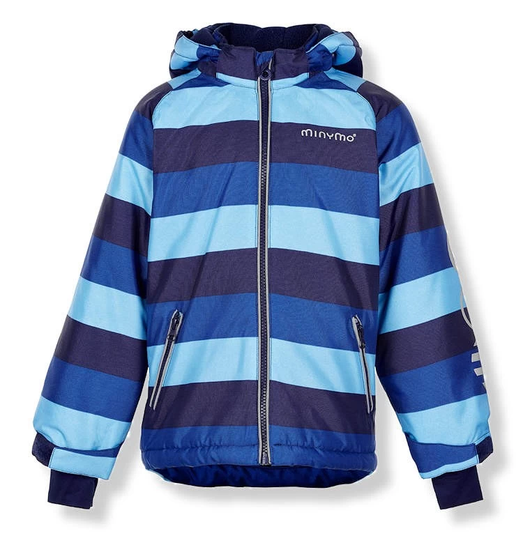 MINYMO Kinder Winterjacke Le90 Blockstreifen Light Blue 3 MINYMO Kinder Winterjacke Le90 Blockstreifen Light Blue