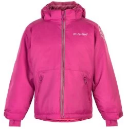 MINYMO Mädchen Winterjacke Uni Pink Wasserdicht