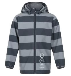 Minymo Softshelljacke Pil12 Blockstreifen Grau