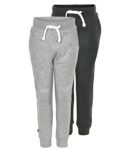 Minymo Jungen Sweathose Hellgrau/anthrazit Im 2er Pack Jogginghose