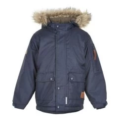 MINYMO Jungen Winterjacke Le70 Blue Nights Herringbone Outdoorjacke Atmungsaktiv