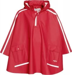 Playshoes Kinder Regencape Rot Extra Lang Regenponcho