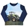 Langarm T-Shirt Traktor Grün/blau Langarmshirt