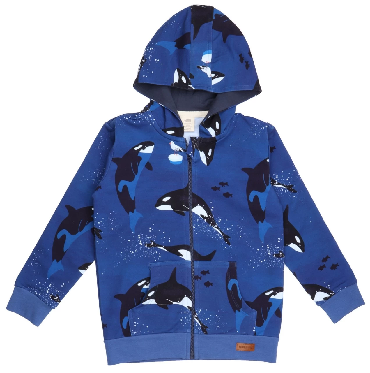 Walkiddy Kapuzenjacke Orcas Meerblau Sweatjacke 3 Walkiddy Kapuzenjacke Orcas Meerblau Sweatjacke