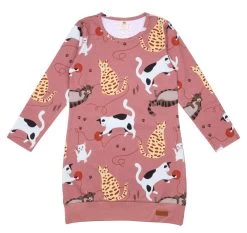 Walkiddy Sportdress Kleid Katze Playful Cat Long Sweati