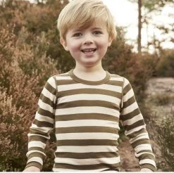 Celavi Kinder Wollshirt Langarmshirt Blockstreifen -Kindermode – Einfach machen. wollshirt oliv gestreift 1280x1280